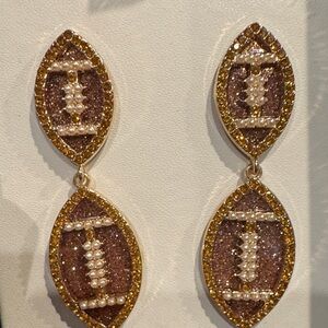 Piper Gold and Brown Dangle Earrings